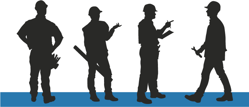 However, We Should Not Conflict Lone Workers And Distant - Construction Workers Silhouette Clipart (1170x396), Png Download