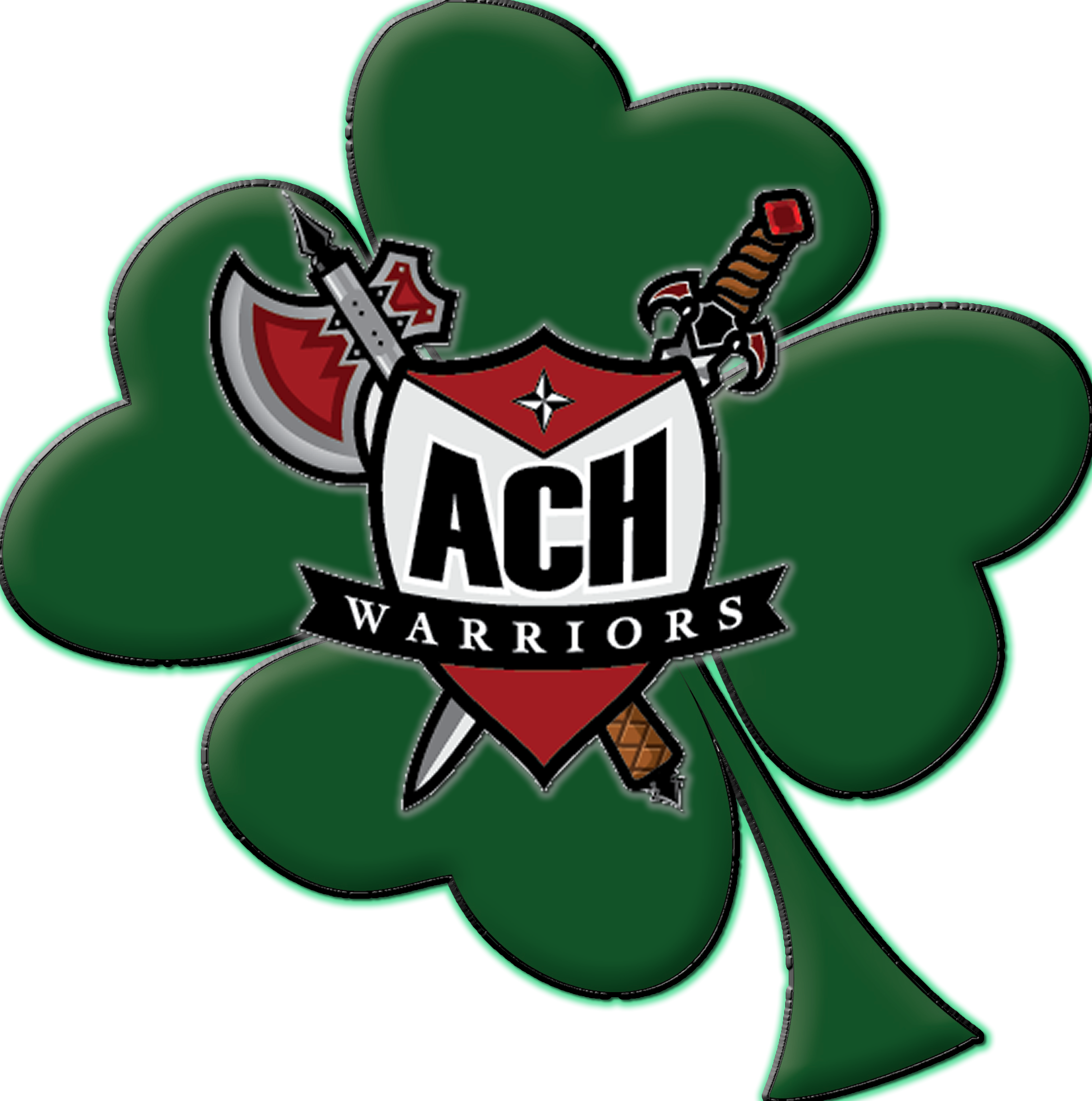 Ach Shamrock - Ach Warriors Clipart (2196x2215), Png Download