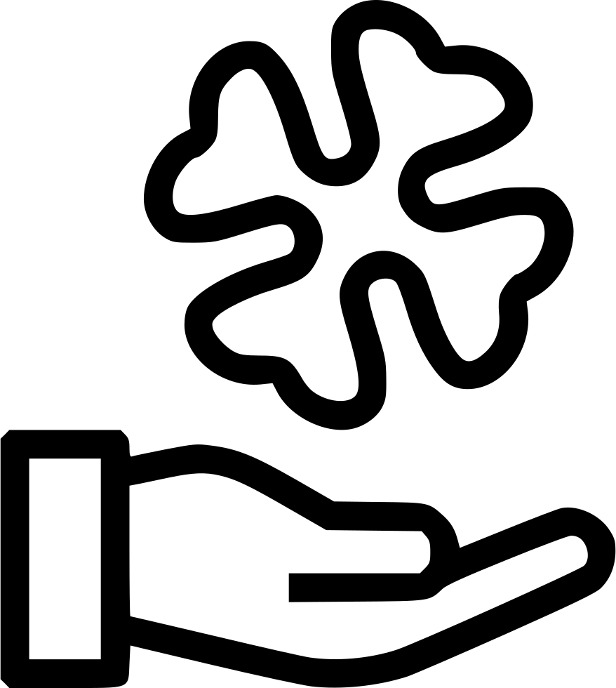 Shamrock Png - Hands Icon Free Vector Clipart (878x980), Png Download