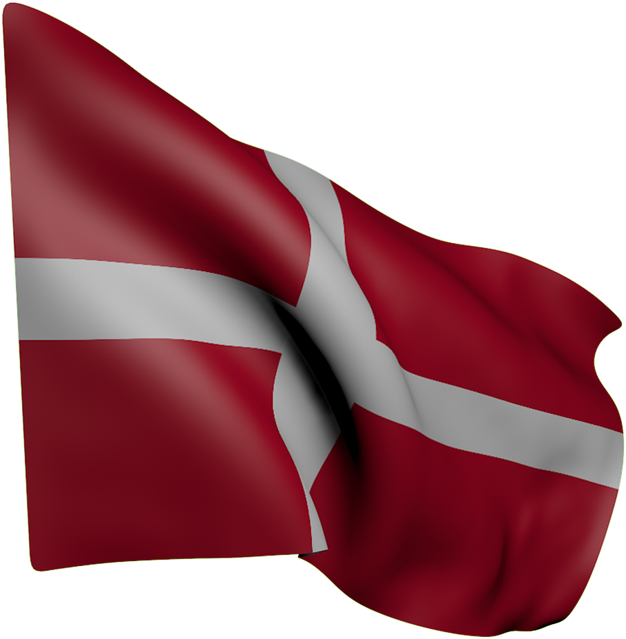 Flag Denmark Red White - Drapeau Danemark Png Clipart (1280x963), Png Download