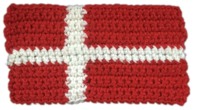 Flag Of Denmark - Crochet A Flag Clipart (768x403), Png Download