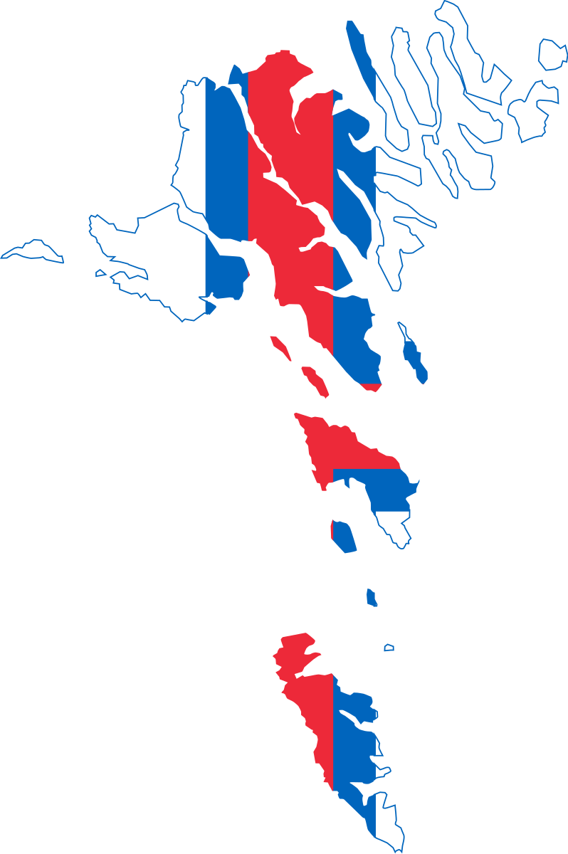 Flag-map Of The Faroe Islands - Faroe Islands Flag Map Clipart (798x1200), Png Download