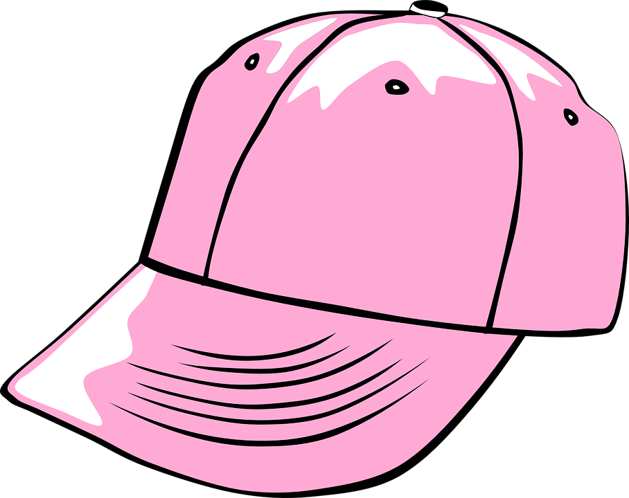 Cap Hat Baseball Pink Girly Worn - Ball Cap Clip Art - Png Download (908x720), Png Download