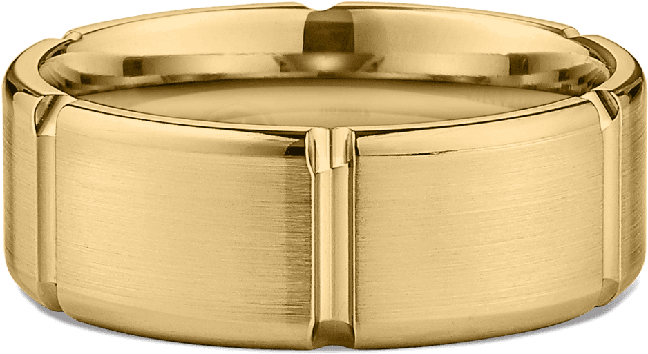 Unique Gold Men Wedding Bands Clipart (1000x672), Png Download