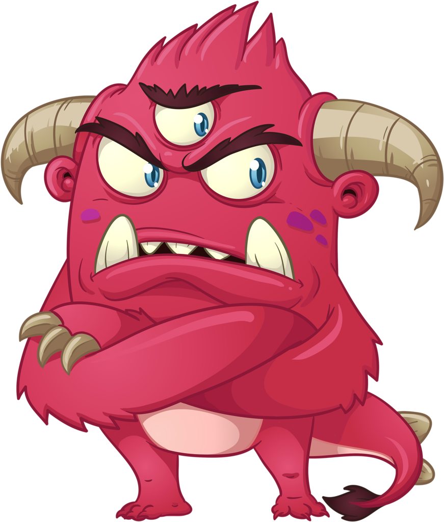 Monster * Robots - Cartoon Pink Monster Clipart (882x1024), Png Download