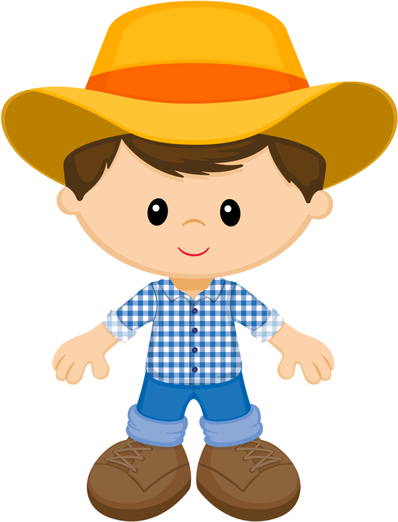 Farmer Boy A 4 - Cute Farmer Clipart - Png Download (825x1083), Png Download
