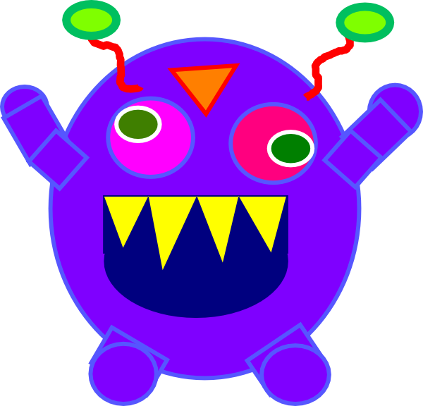 Blue Monster Svg Clip Arts 600 X 576 Px - Clip Art - Png Download (600x576), Png Download