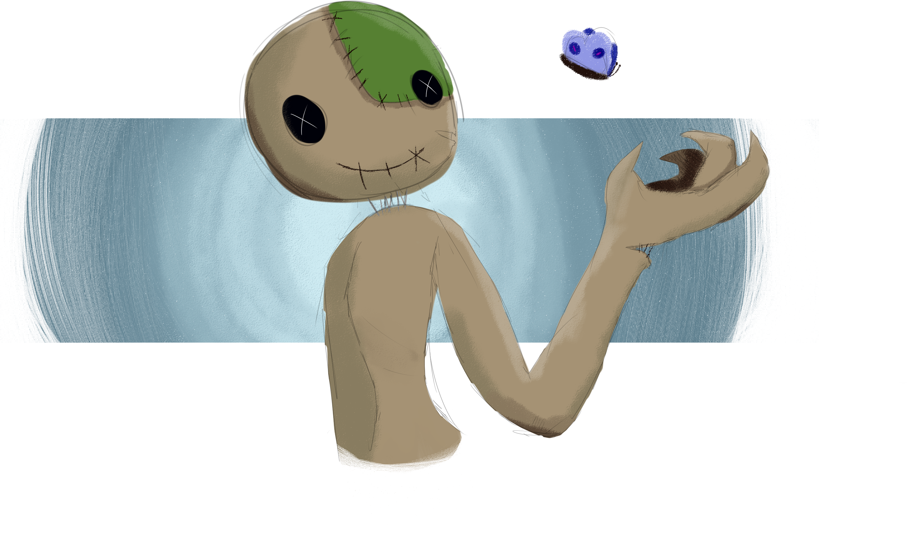 A Weird Monster Doll - Cartoon Clipart (3500x3500), Png Download