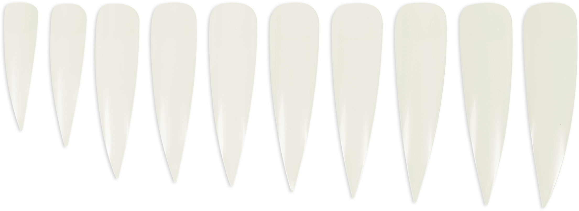 Stilleto Tips Medium Natural Line Clipart (2500x1055), Png Download