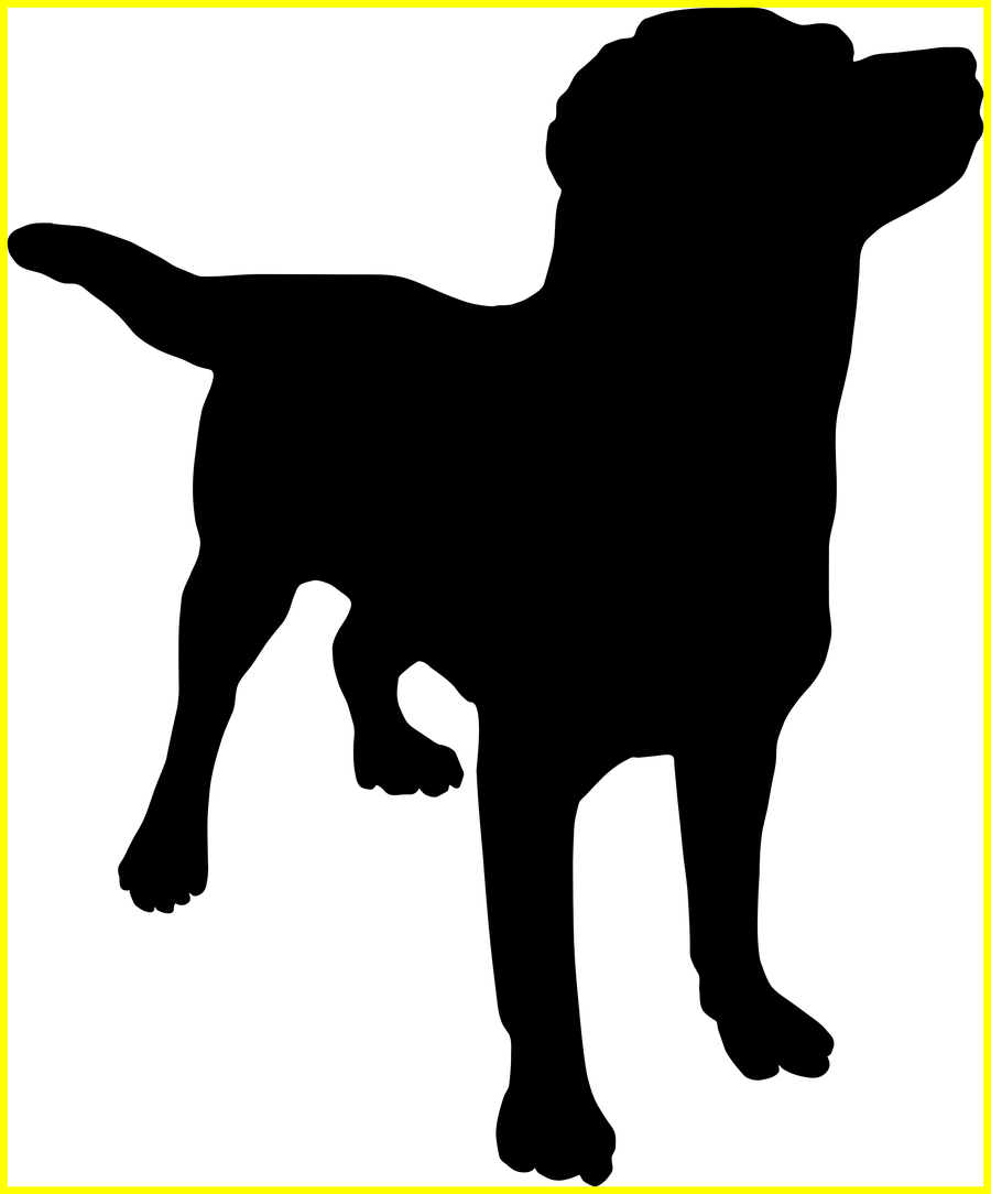Clipart Black And White Library Shocking Silhouette - Dog Silhouette No Background - Png Download (900x1084), Png Download