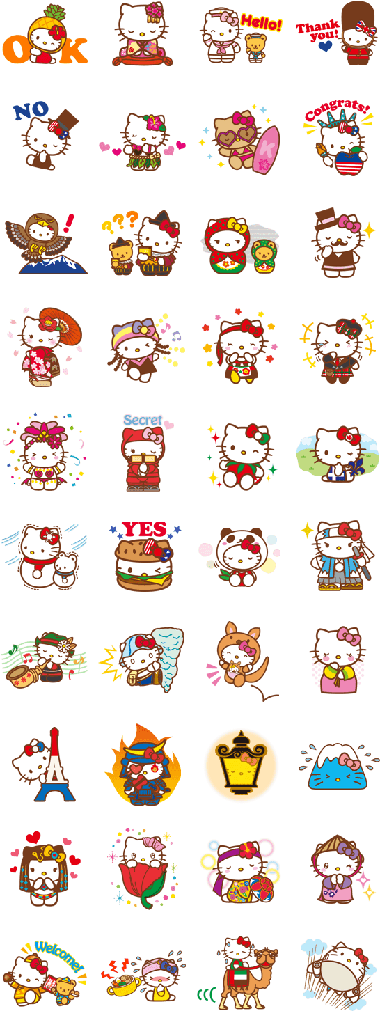 Kakao Talk Icons 13005 Free Amp Premium Icons On Iconfinder,kakaotalk - Hello Kitty Around The World Clipart (562x1500), Png Download