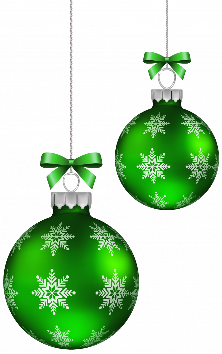 Download Green Christmas Decorations - Green Merry Christmas Ornaments Clipart (768x1225), Png Download