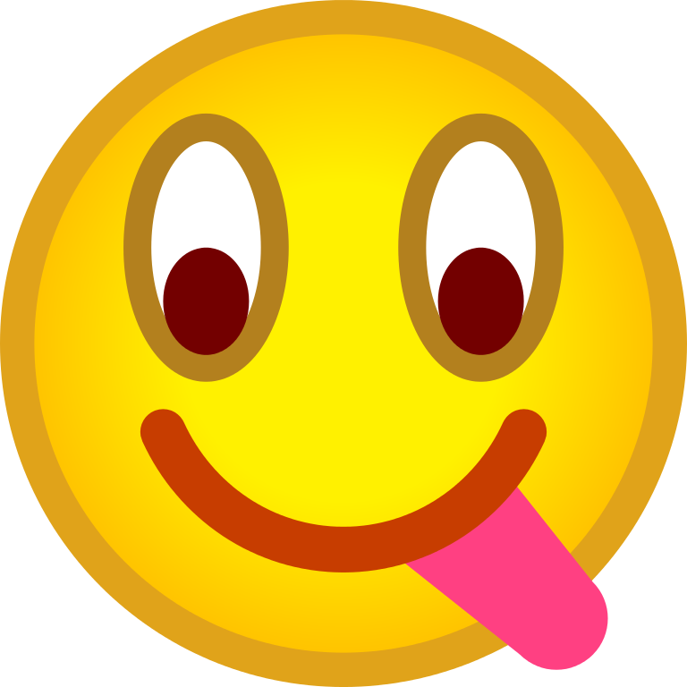 File - Emoticon Tongue - Svg - Wikimedia Commons - Tongue Emoticon Clipart (768x768), Png Download