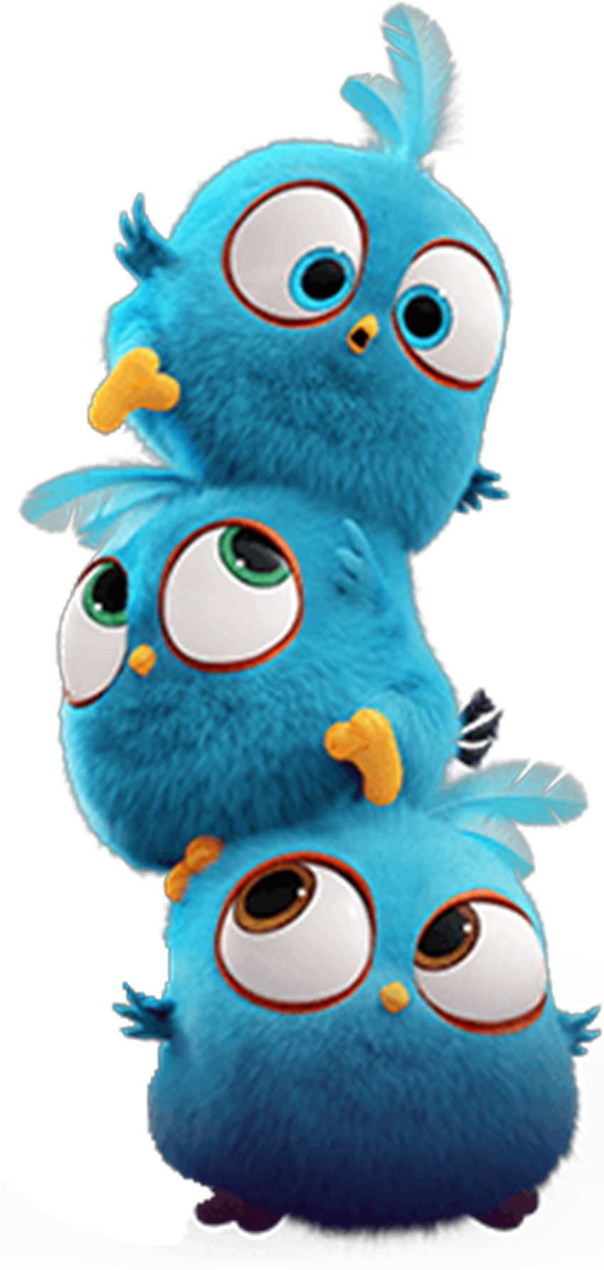 Cute Bird Cartoon Delivering Letter Ilration - Angry Birds Movie Blue Bird Clipart (849x1785), Png Download