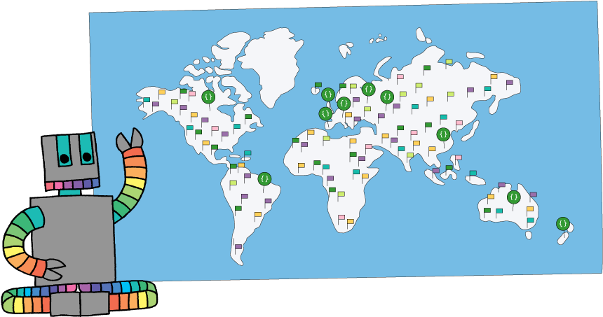 Over 13,000 Code Clubs Have Opened Around The World - Code Club World Clipart (870x469), Png Download