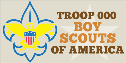 Basic Boy Scouts Of America Troop Number Vinyl Banner - Pregadores Da Palavra De Deus Clipart (560x560), Png Download