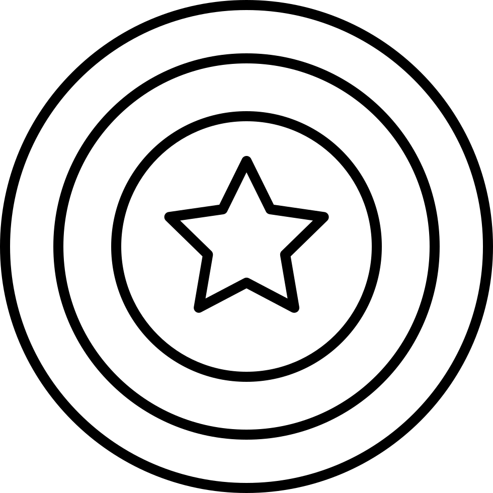 Captain America Comments - Escudo De Capitan America Para Colorear Clipart (980x980), Png Download
