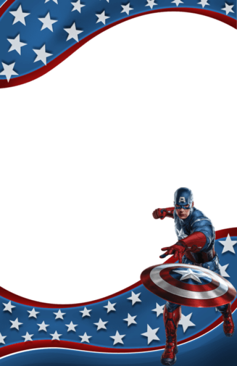 Free Png Best Stock Photos Transparent Kids Frame With - Convite Do Capitão America Clipart (480x739), Png Download