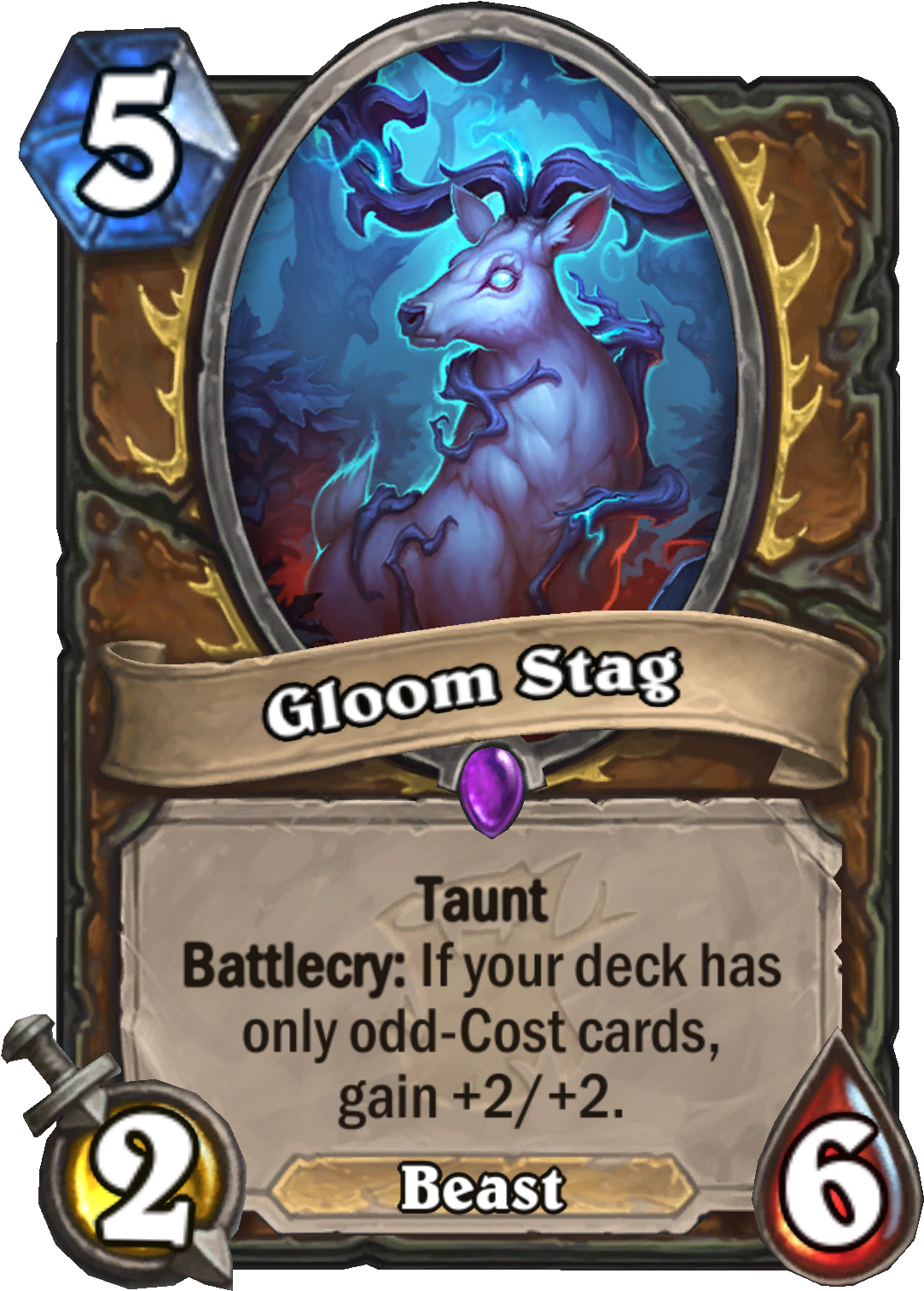 Druid Gil 130 Engb Gloomstag - Hearthstone New Cards Witchwood Clipart (2000x2000), Png Download