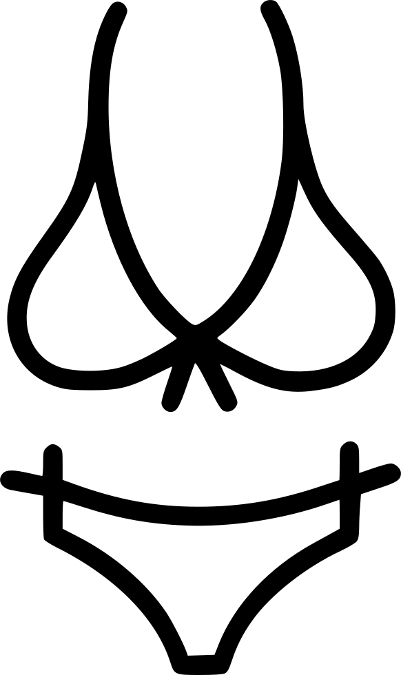 Cloth Women Bra Panties Under Garments Svg Png Icon - Bra And Panties Icon Png Clipart (582x980), Png Download