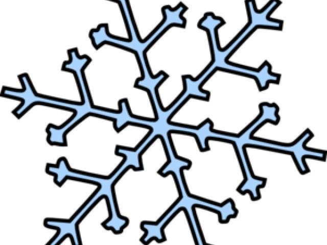 Snowflake Clipart Transparent Background - Snowflake Outline Png Transparent (640x480), Png Download