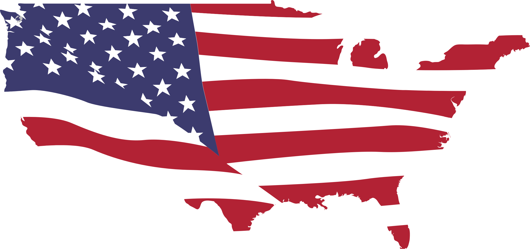 This Free Icons Png Design Of Usa Map Flag Clipart (2234x1052), Png Download