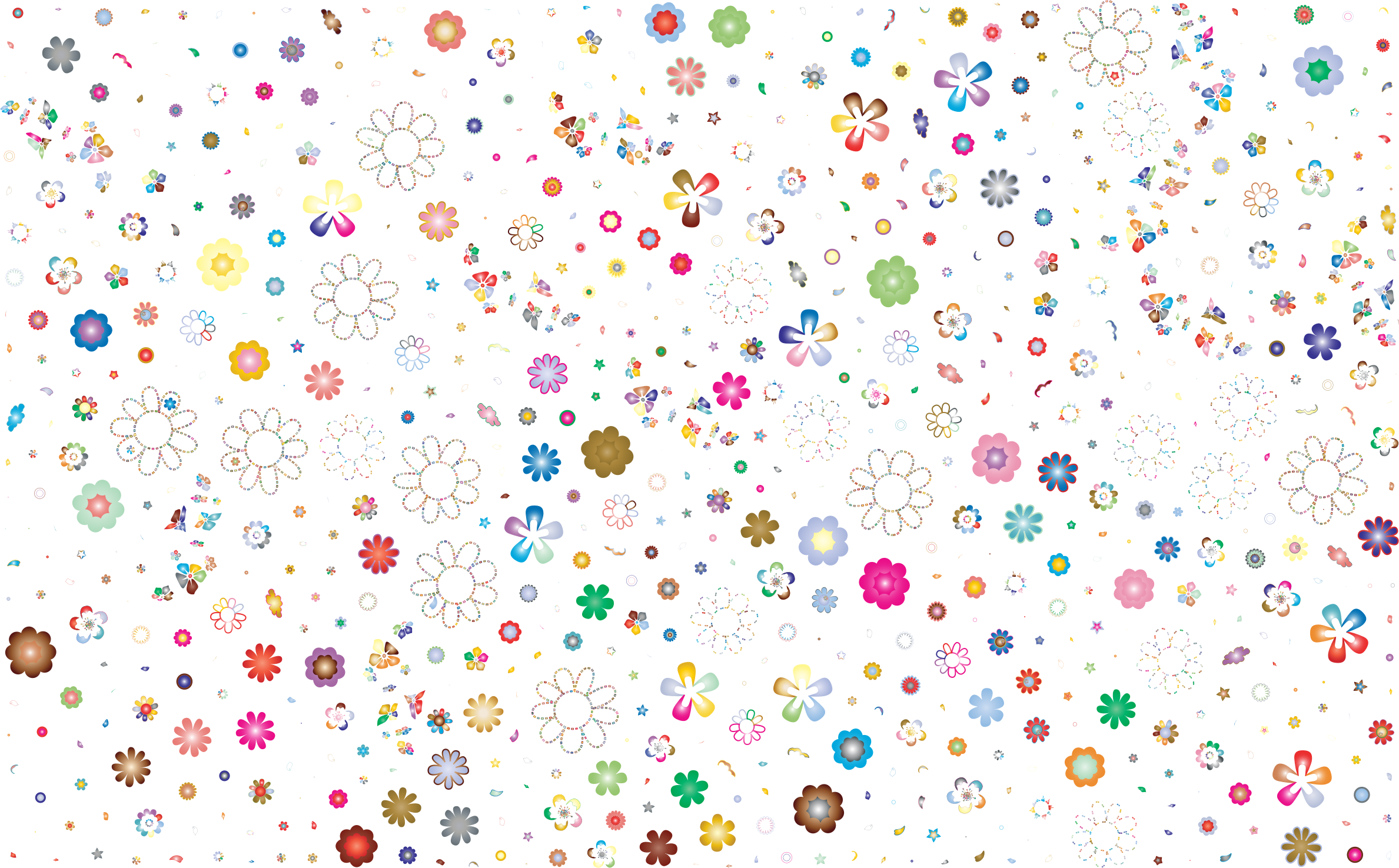 This Free Icons Png Design Of Prismatic Floral Background Clipart (2377x1475), Png Download