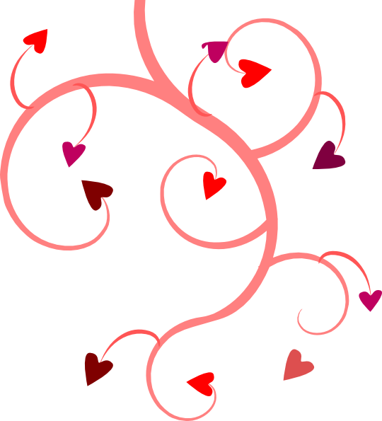 Heart Vine Clipart Kid - Hearts Clip Art - Png Download (540x595), Png Download