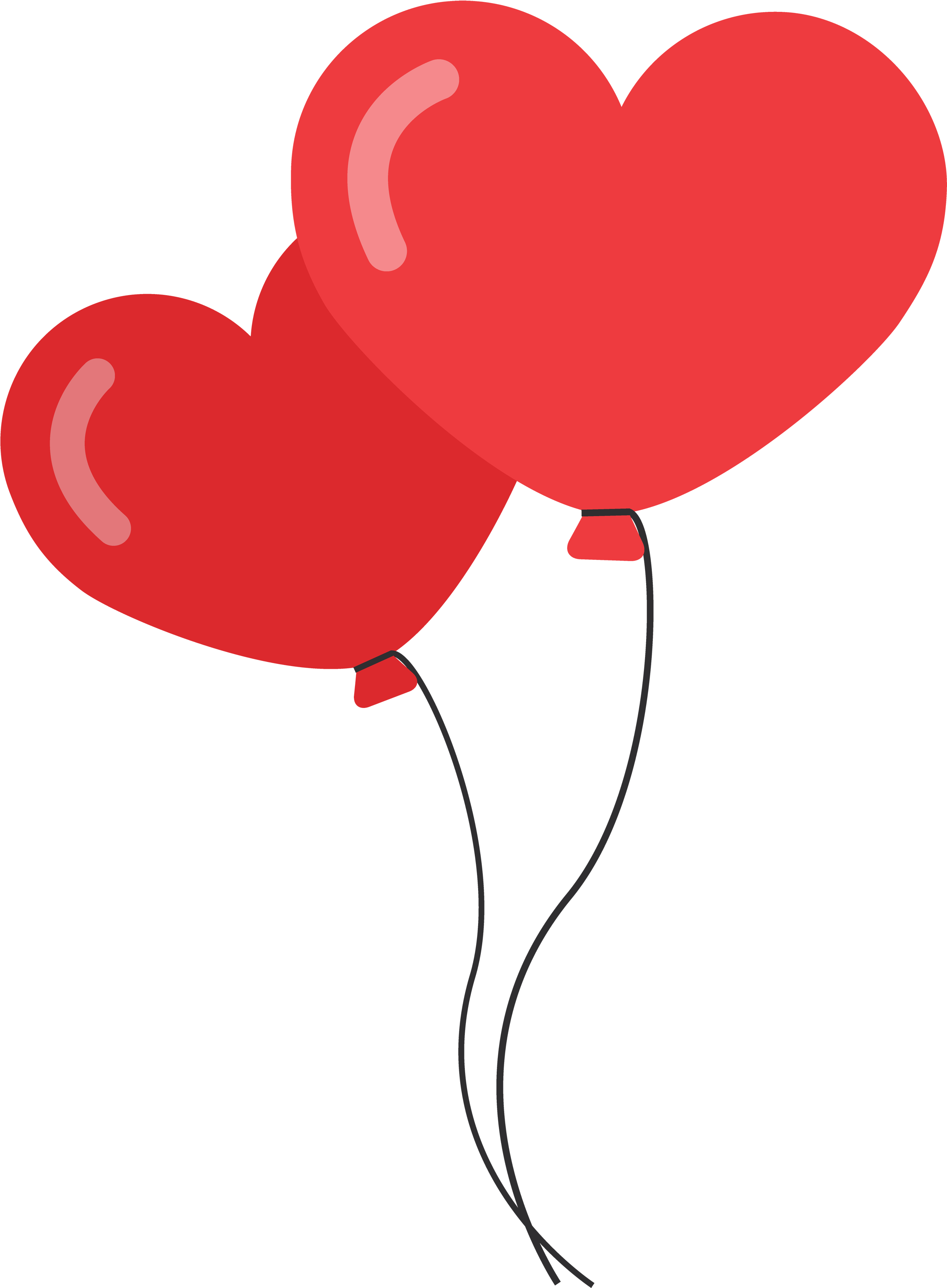 Hot Air Balloon Clipart Heart Shaped - Heart Shaped Balloon Png Transparent Png (2920x3792), Png Download