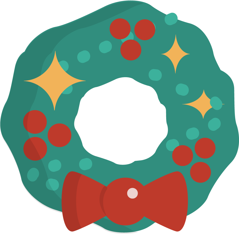Wreath Clipart Cute Amp Wreath Clip Art Cute Images - Corona De Navidad Icono - Png Download (1000x1000), Png Download