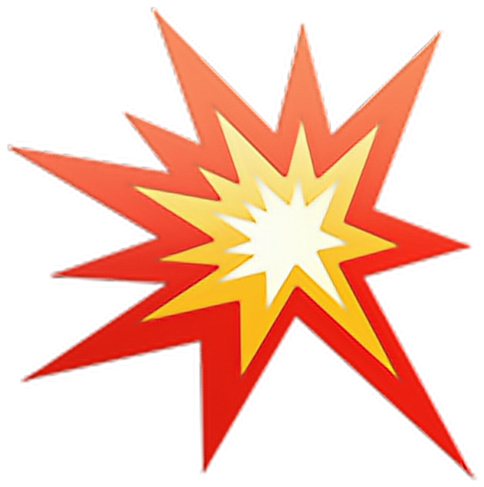 Collision Sticker - Explosion Emoji Clipart (1024x1024), Png Download