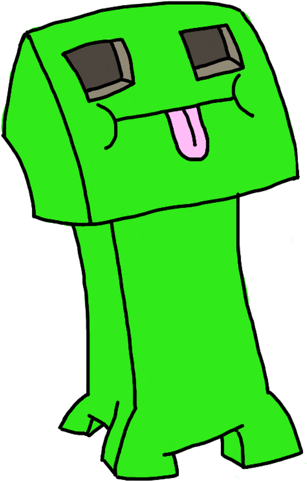 Minecraft Mc Mcpe Creeper Green Derpy Derpycreeper - Derpy Minecraft Creeper Clipart (1024x1024), Png Download