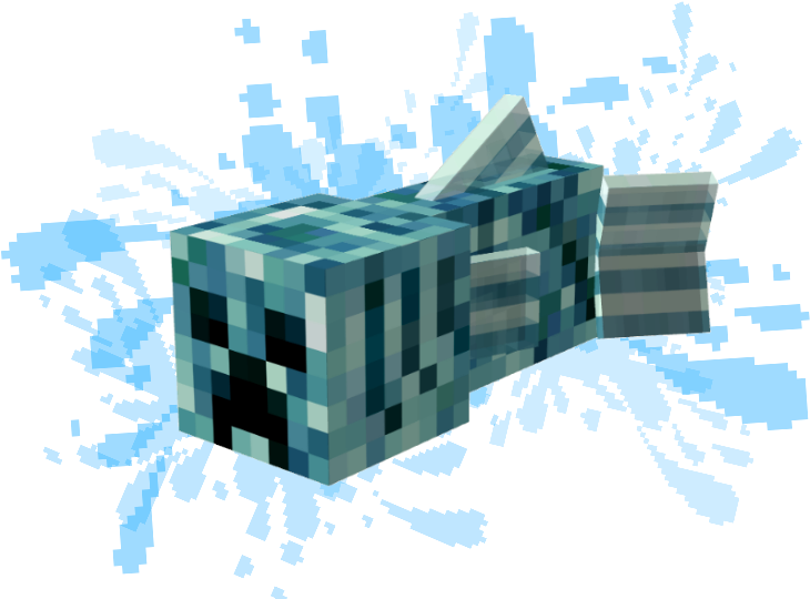 Aqua Creepers - Minecraft Aqua Creeper Clipart (853x567), Png Download