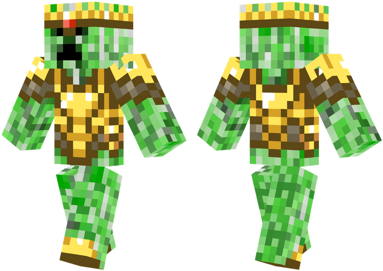 Creeper King Minecraft Skins Creeper King Clipart Large Size Png