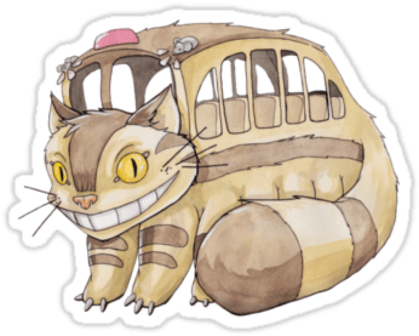 Free Png Download My Neighbor Totoro Png Images Background - Totoro Cat Bus Drawing Clipart (850x681), Png Download