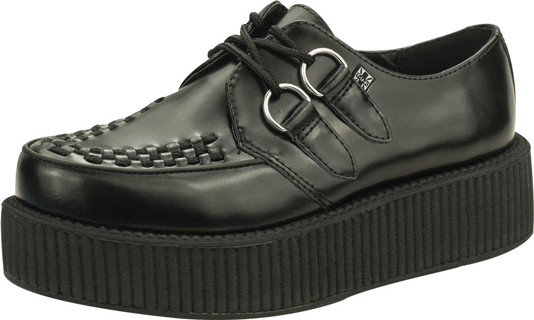 Black Leather Viva Creeper Clipart (1096x876), Png Download