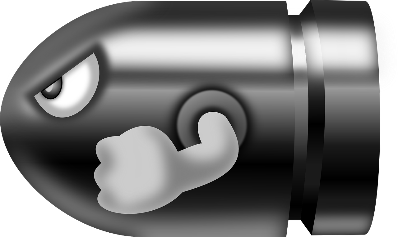 Celebratory Gun Fire - Bullet Bill Clipart (1280x764), Png Download