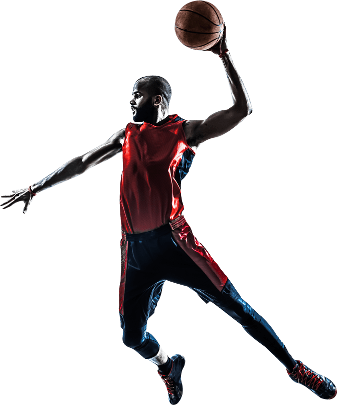 Courtflex - Person Dunking A Basketball Clipart (672x808), Png Download