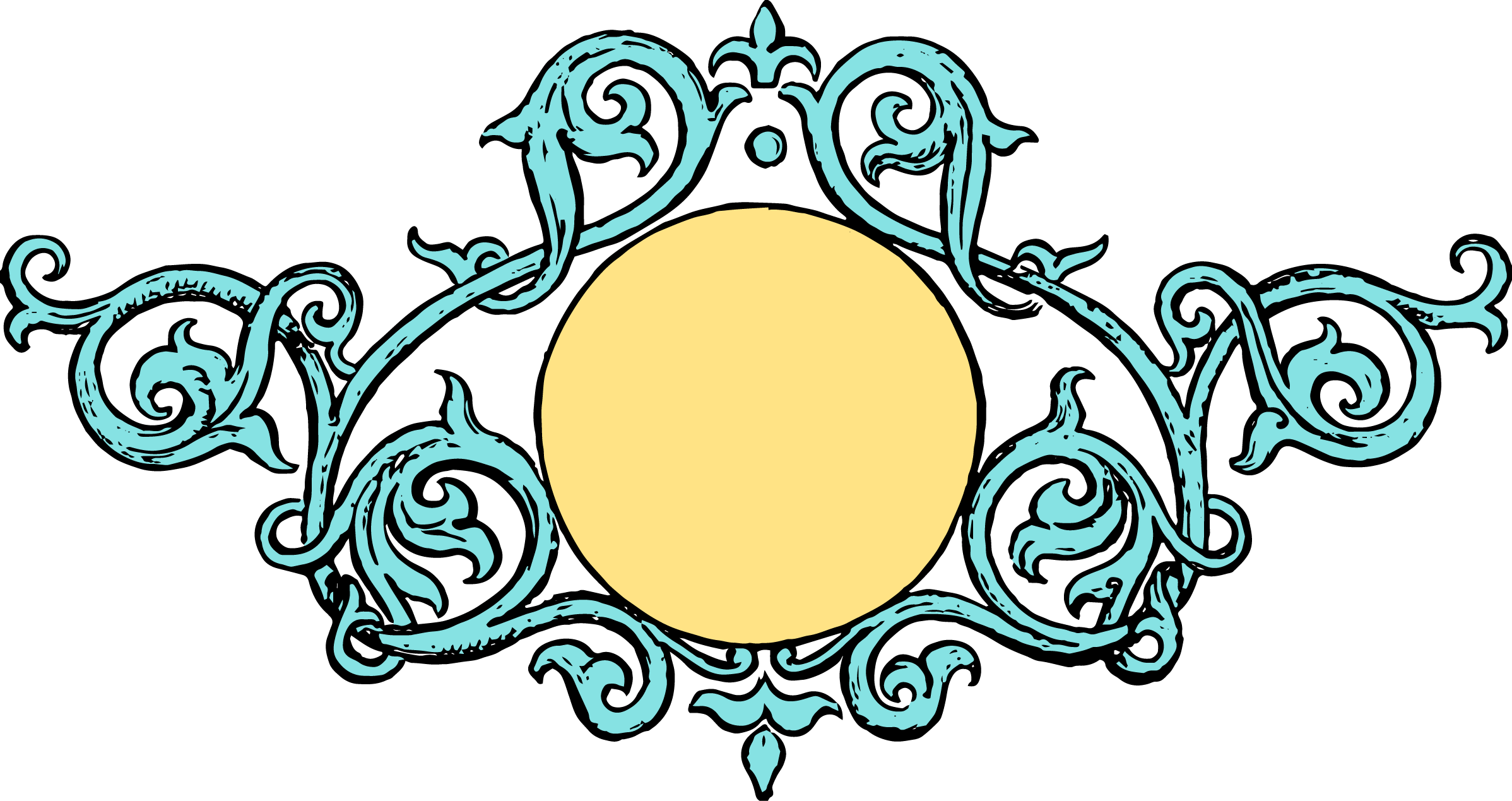 Vintage Frame Vector Png Free Clipart (2396x1269), Png Download