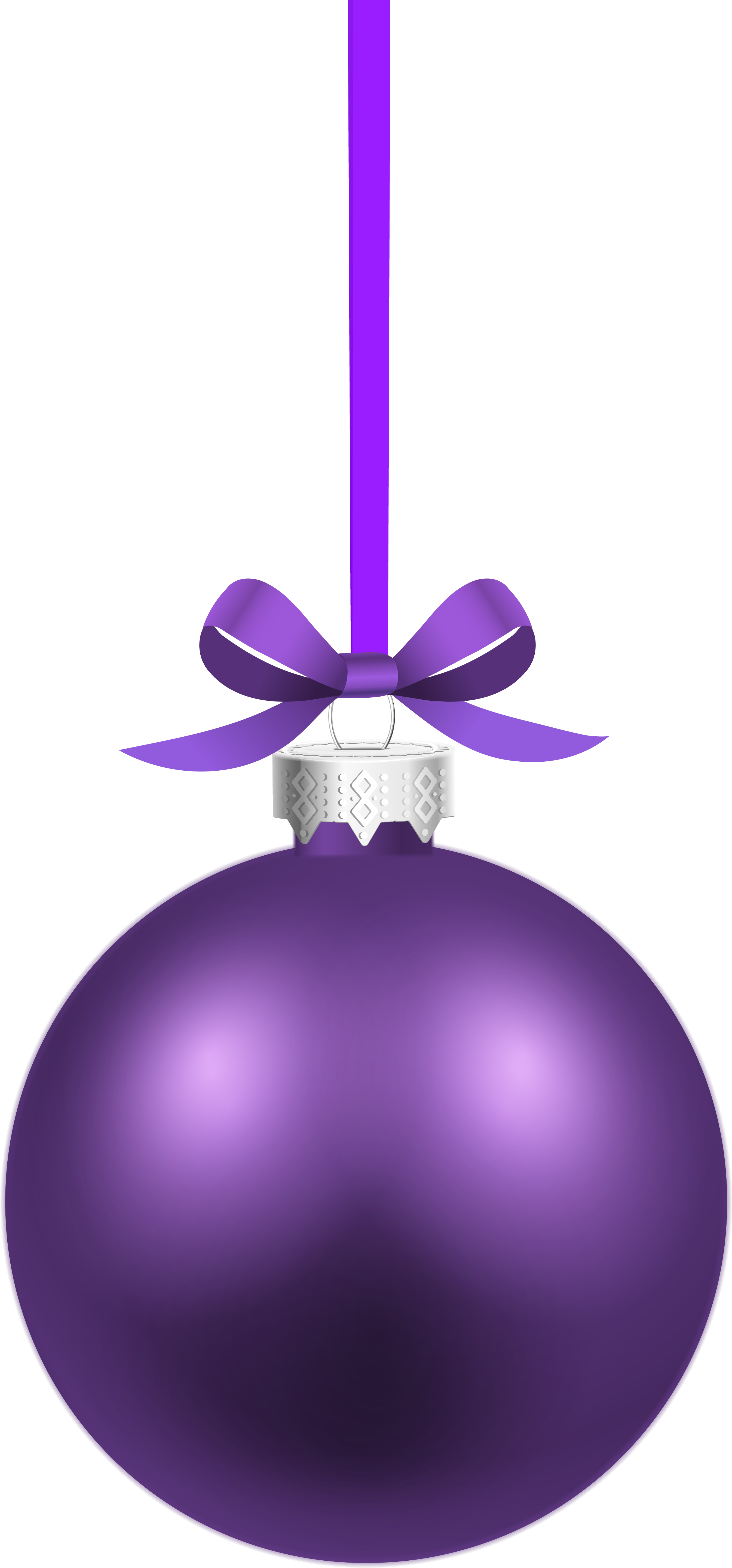 Purple Christmas Hanging Ball Png Clipart Image - Purple Christmas Ball Png Transparent Png (2800x5849), Png Download