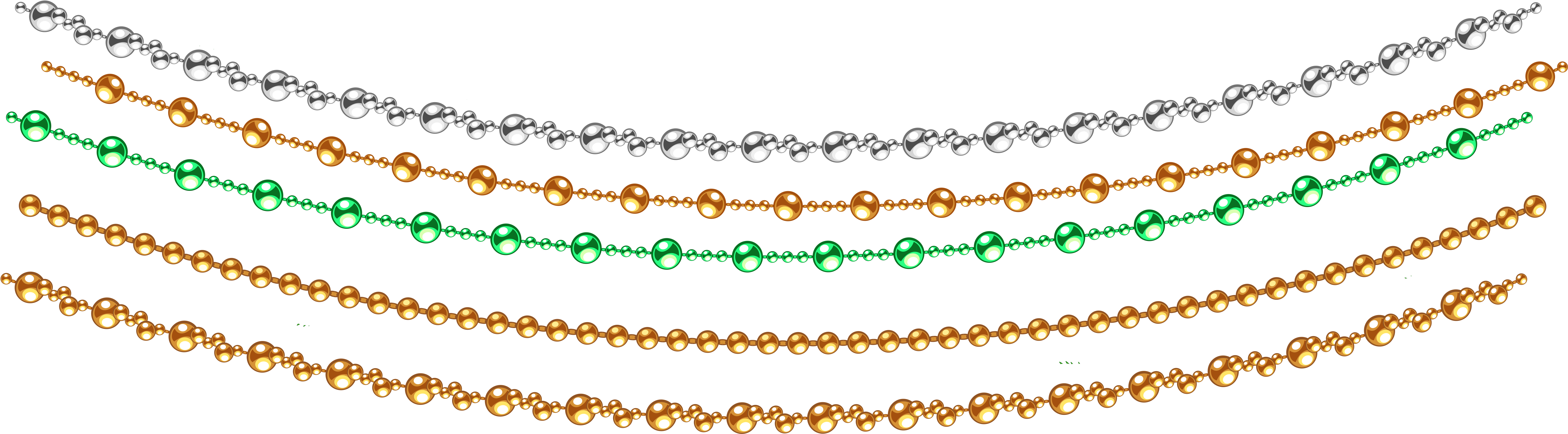 Graphic Royalty Free Download Christmas Decorative - Новогодние Бусы Png Clipart (5952x2004), Png Download