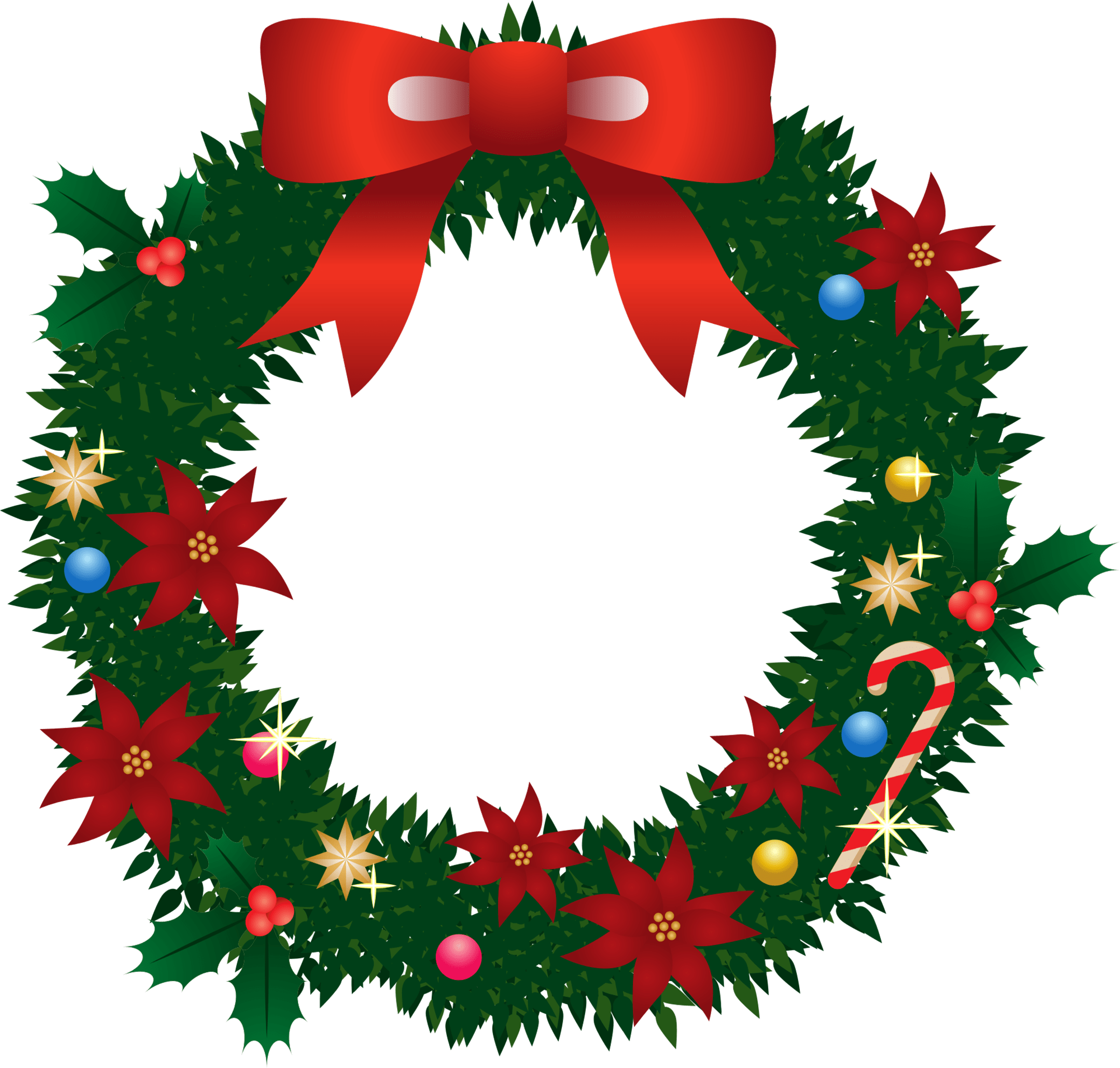 Christmas Wreath - Lively Ones Surf Rider Clipart (2000x1907), Png Download