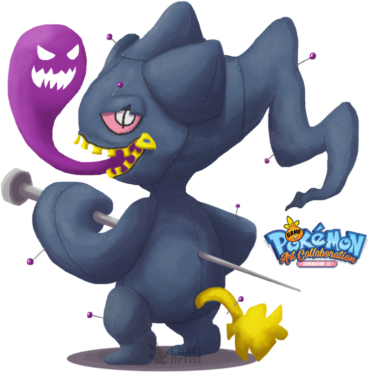 Banette Using Curse By Chari-artist - Cartoon Clipart (764x782), Png Download