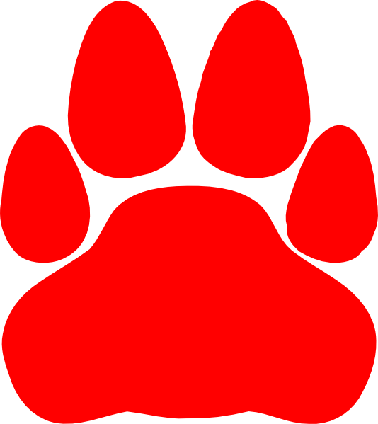 Png Transparent Cat Paw Print Clipart - Cat Footprint Png (534x599), Png Download