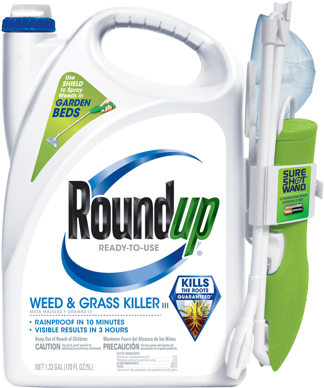 Garden Weed Control - Monsanto Roundup Clipart (670x800), Png Download