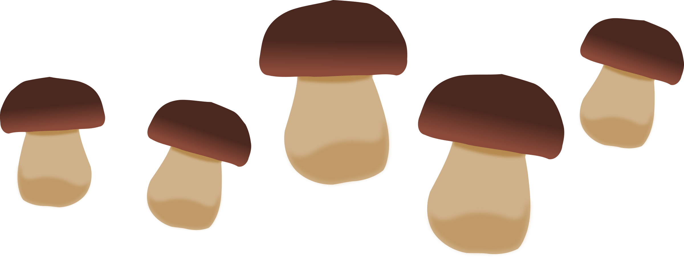 This Free Icons Png Design Of Mushrooms 3 Clipart (2400x903), Png Download