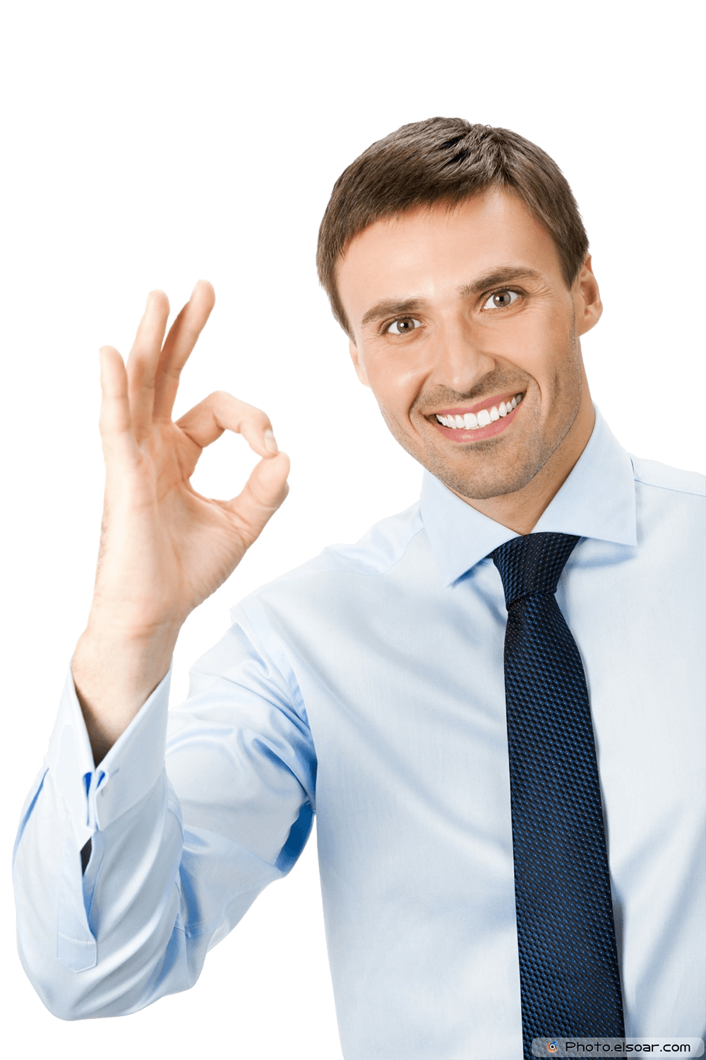 Happy Smiling Young Business Man With Okay Gesture - You Get Paid For 40 Hours Clipart (1000x1500), Png Download