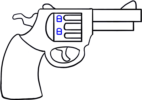 Pistol Cross Png Free Techflourish Collections Collection - Easy Cartoon Gun Drawing Clipart (678x600), Png Download