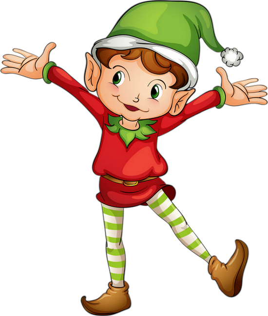 Christmas Elf Png - Lutin De Noel En Png Clipart (550x650), Png Download
