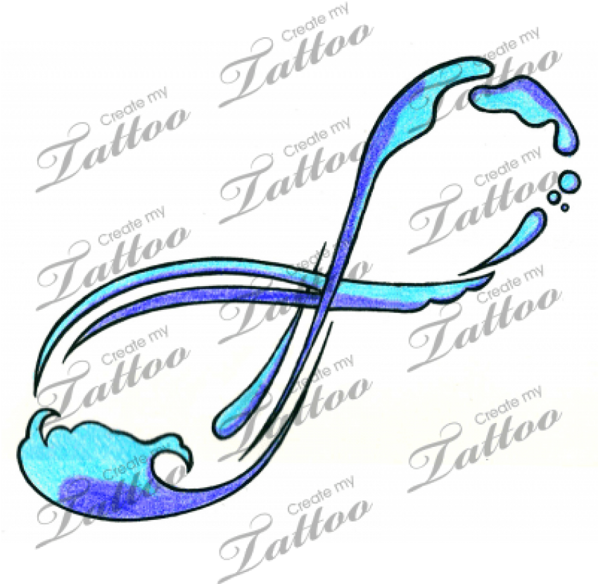 Free Png Download Water Infinity Sign Png Images Background - Grandchildren Tattoos Clipart (850x831), Png Download